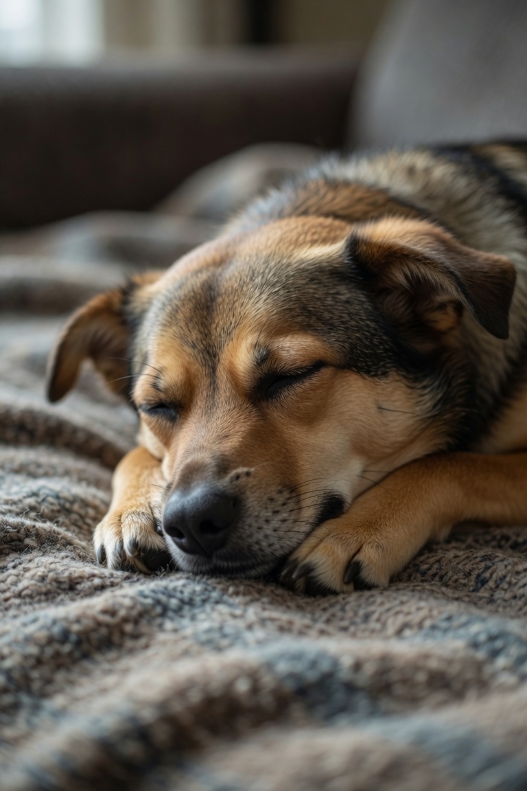 a sleeping dog