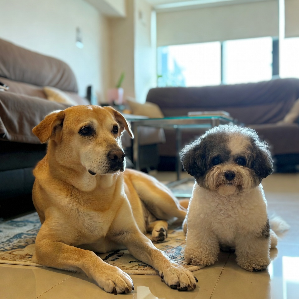 2 dogs in Hong Kong