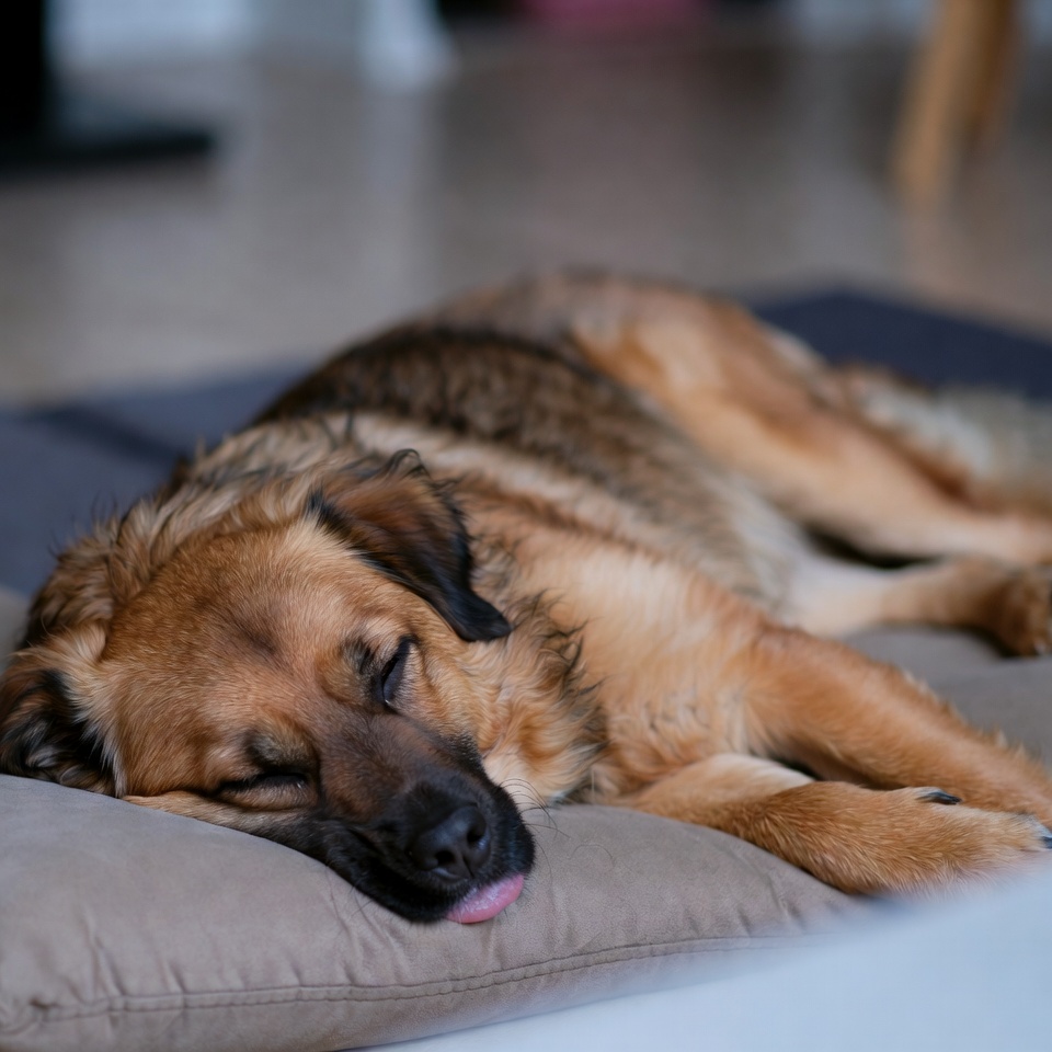a sleeping dog
