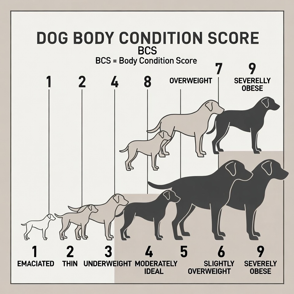 Dog Body Condition Score chart