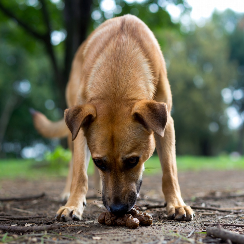 dog eat poo poo